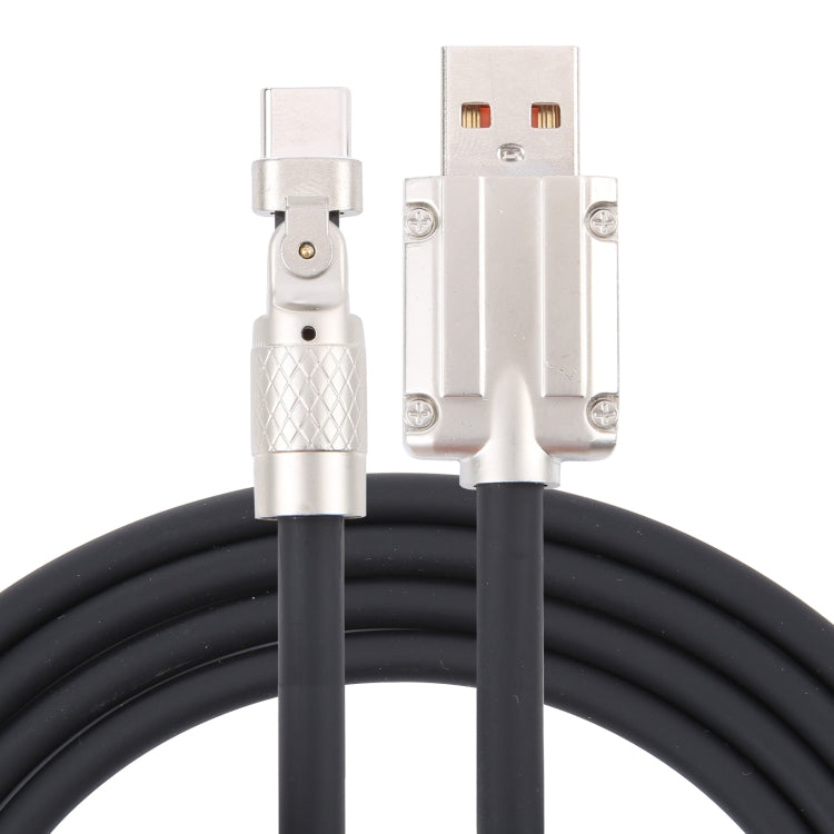 Mech Series 6A 120W USB to Type-C 180-degree Metal Plug Fast Charging Cable, Length: 1.2m My Store