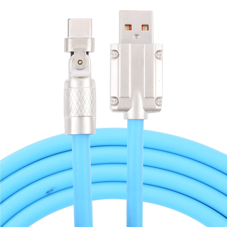 Mech Series 6A 120W USB to Type-C 180-degree Metal Plug Fast Charging Cable, Length: 1.2m My Store