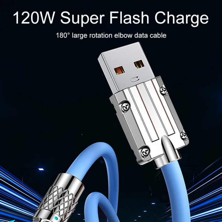 Mech Series 6A 120W USB to Type-C 180-degree Metal Plug Fast Charging Cable, Length: 1.2m My Store