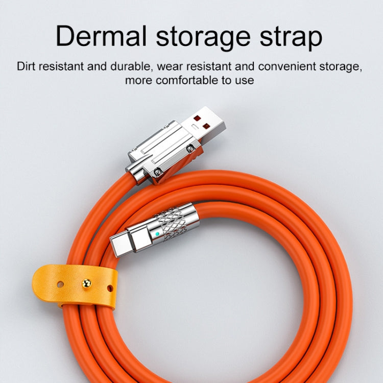 Mech Series 6A 120W USB to USB-C / Type-C Metal Plug Silicone Fast Charging Data Cable, Length: 1.2m My Store