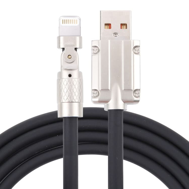 Mech Series 6A 120W USB to 8 Pin 180-degree Metal Plug Fast Charging Cable, Length: 1.2m