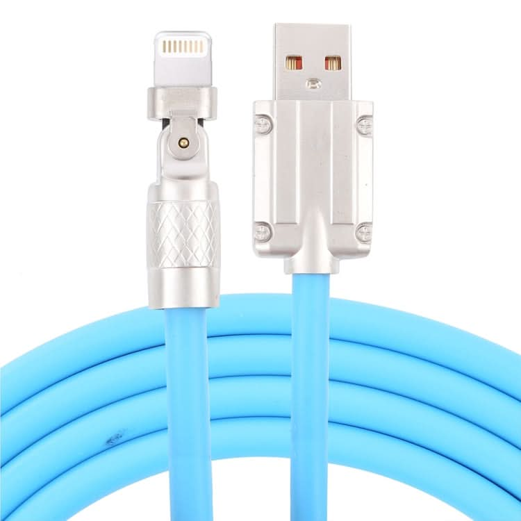 Mech Series 6A 120W USB to 8 Pin 180-degree Metal Plug Fast Charging Cable, Length: 1.2m