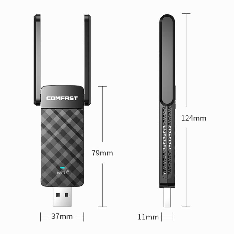 COMFAST C-952AX V2 1800Mbps Dual Band Wireless Network Card WiFi6 USB Adapter