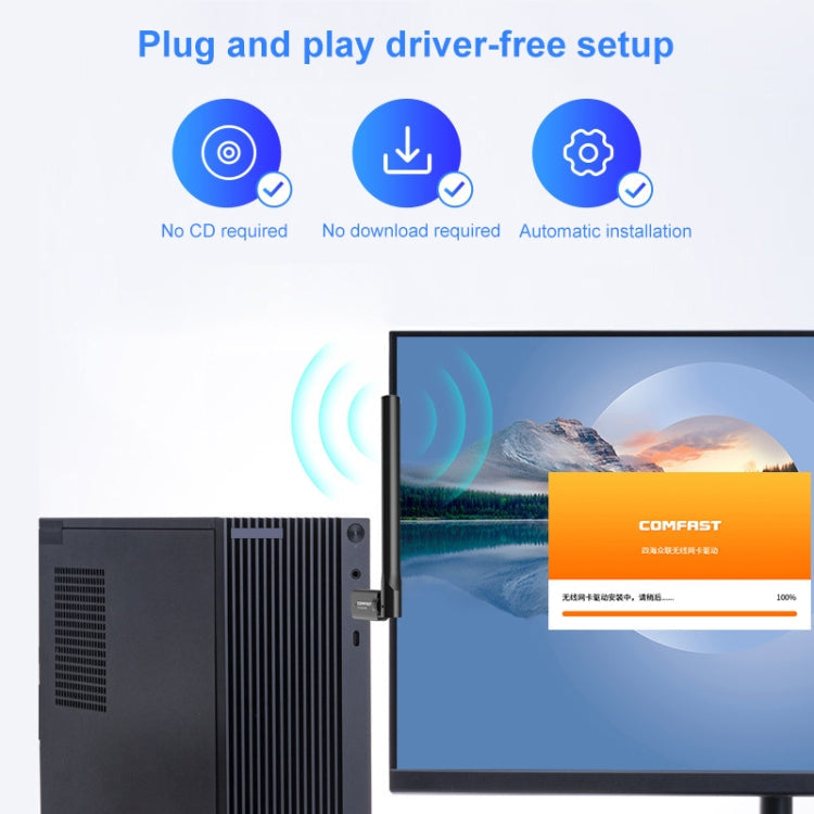 COMFAST CF-WU818N V2 150Mbps 2.4GHz WiFi Mini USB Network Adapter
