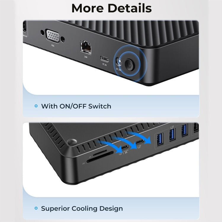 ORICO DKA20-BK-BP 10Gbps 20 in 1 Type-C 3.0 HUB Docking Station