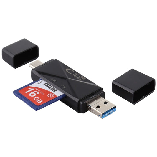 USB-C / Type-C + SD + TF + Micro USB to USB 3.0 Card Reader My Store