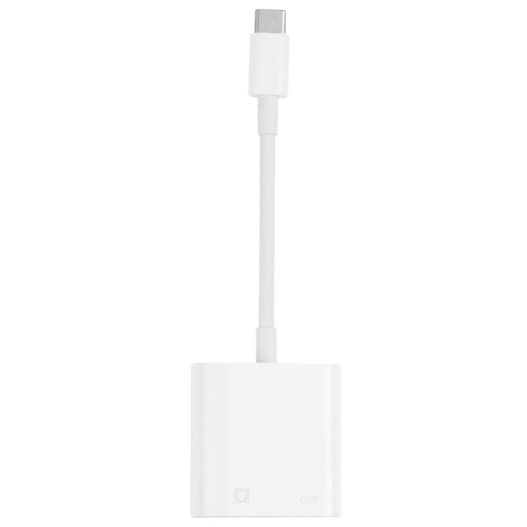 NK-1035 TC 2 in 1 USB-C / Type-C Male to Ethernet + Type-C Power Female Adapter