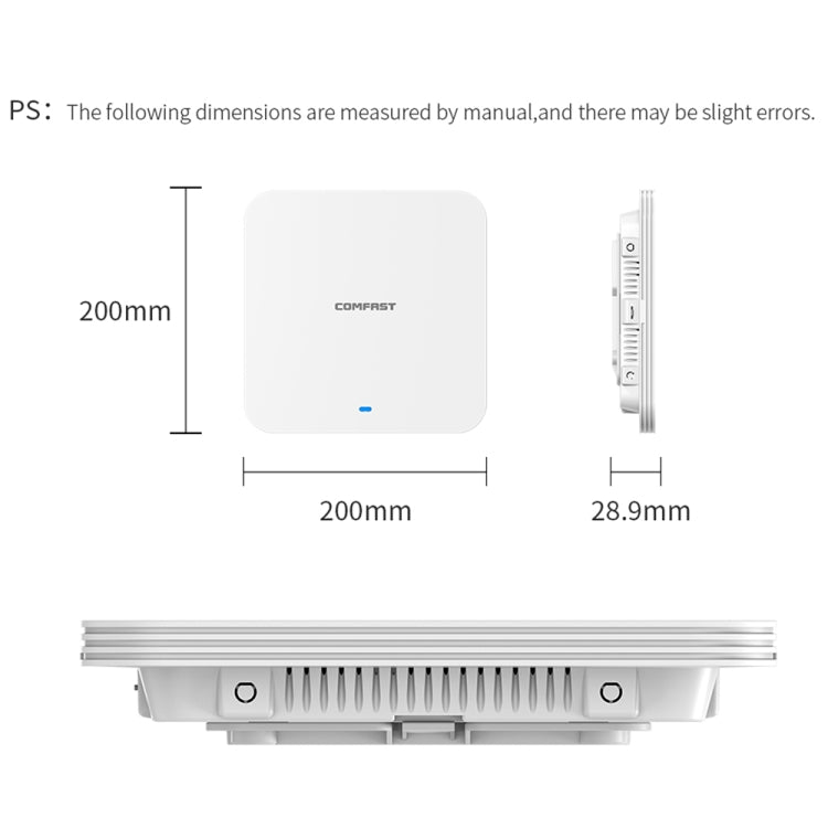 COMFAST CF-E395AX 3000Mbps WiFi6 2.4G & 5.8GHz Dual Band Indoor Wireless Ceiling AP