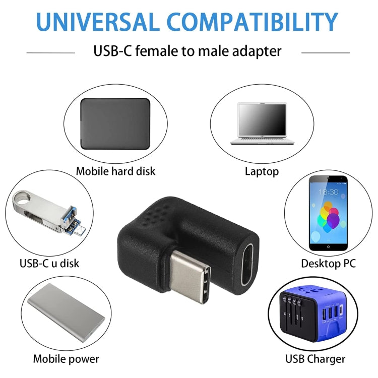 U-shaped USB-C / Type-C Male to Female Adapter