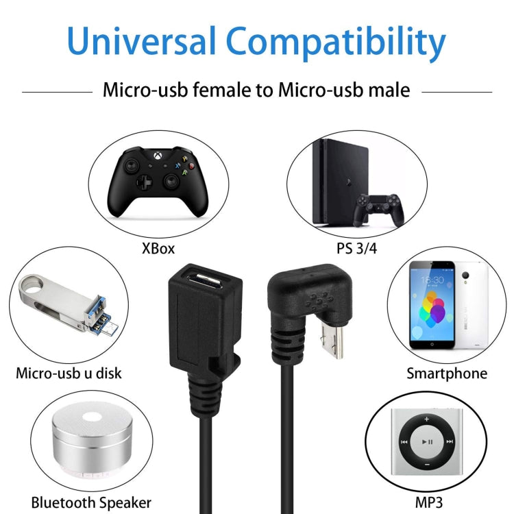 U-shaped Micro USB Male to Female Extension Cable My Store