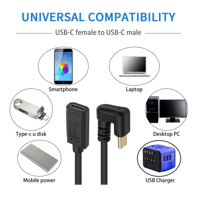 U-shaped USB-C / Type-C Male to Female Extension Cable My Store