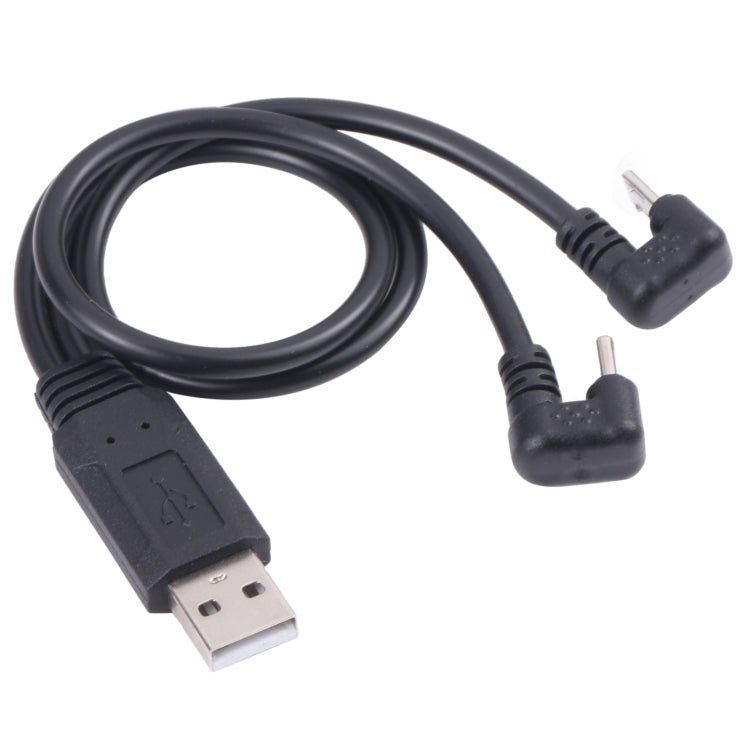 U-shaped USB-C / Type-C Male + Micro USB Male to USB Cable My Store