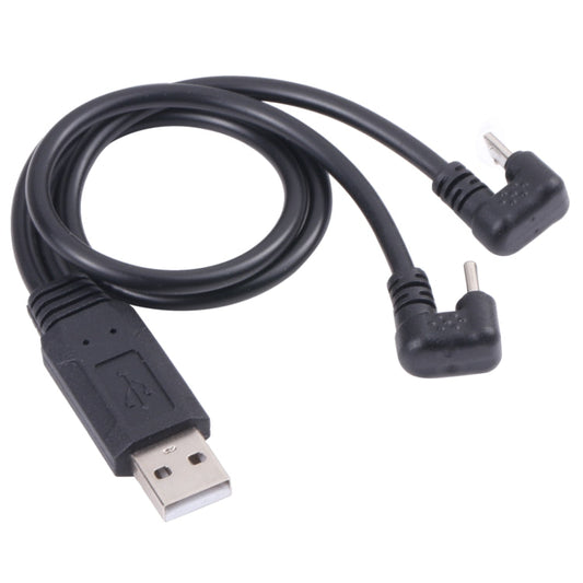 U-shaped USB-C / Type-C Male + Micro USB Male to USB Cable