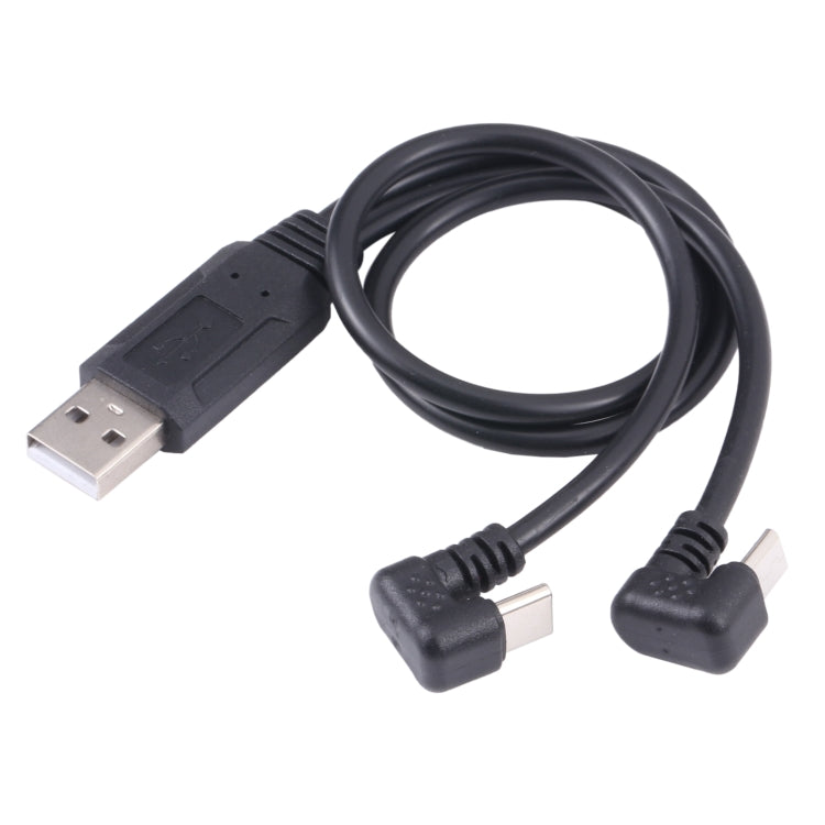 U-shaped USB-C / Type-C Male + Micro USB Male to USB Cable My Store