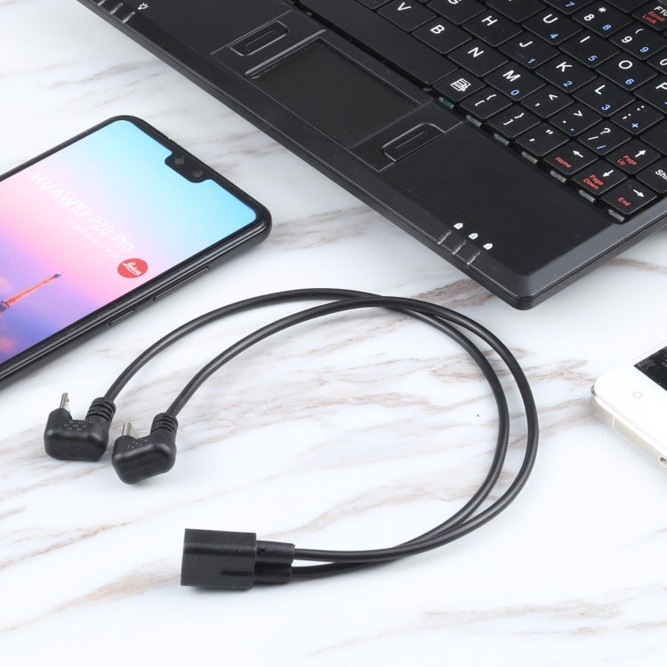 U-shaped USB-C / Type-C Male + Micro USB Male to Micro USB Female Cable My Store