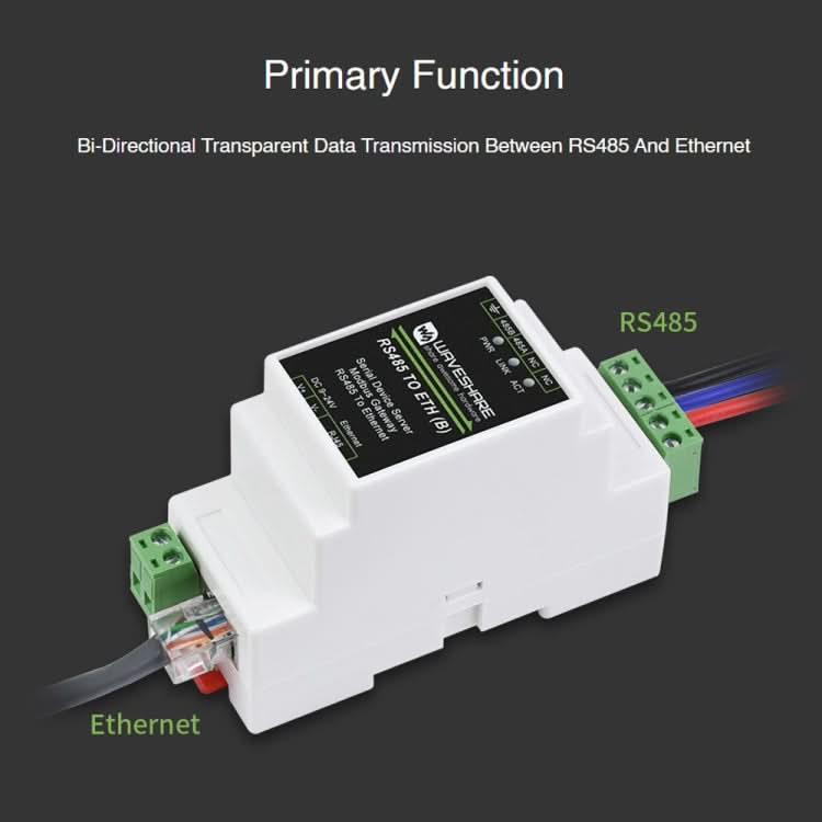 Waveshare RS232 to RJ45 Module TCP/IP to Serial Converters My Store