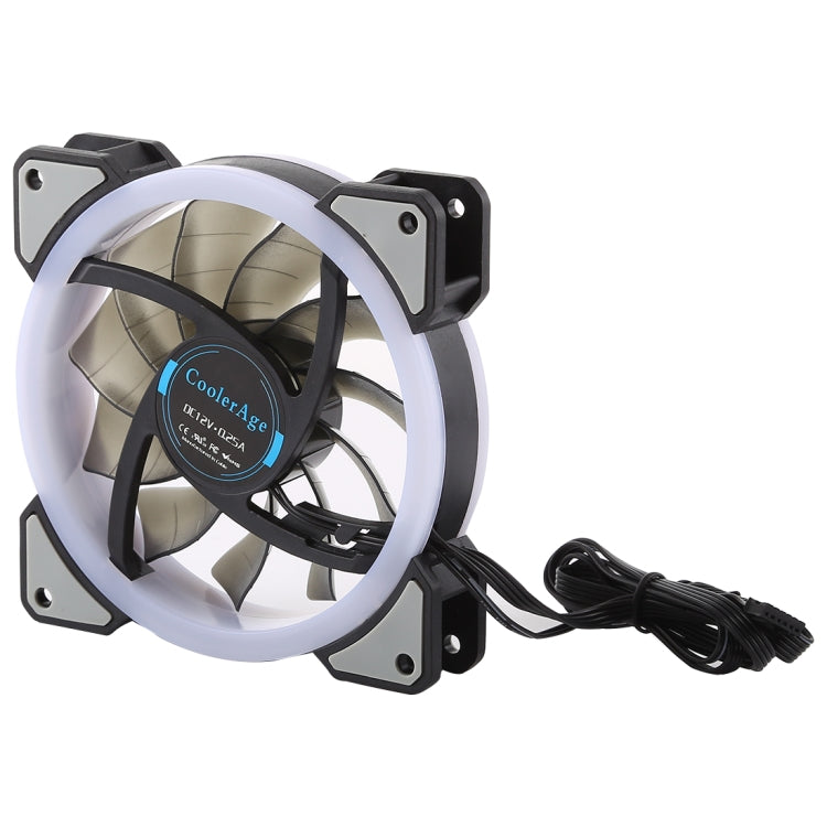 3 PCS CoolerAge DC 12V - 0.25A 2500PRM Remote Cotrol Computer Cooler Cooling Case Fan with Adjust LED-Reluova