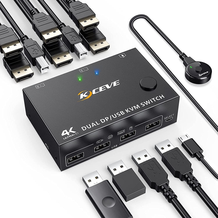 KC-KVM202DPA-USB2.0 DP 3DP+3DP KVM Switch My Store