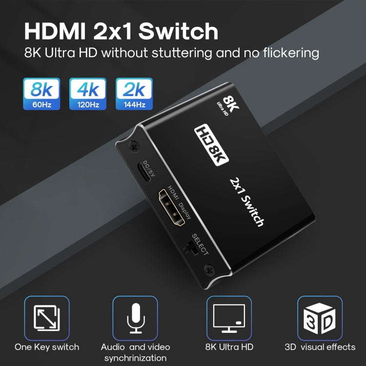 NK-W80 8K UHD HDMI 2X1 One-way Switch