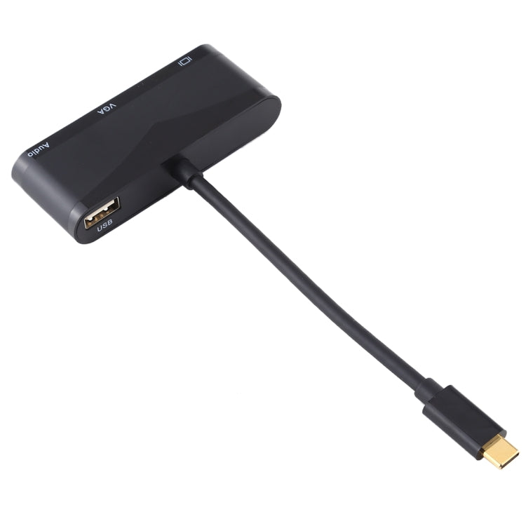 USB 2.0 + Audio Port + VGA + HDMI to USB-C / Type-C HUB Adapter