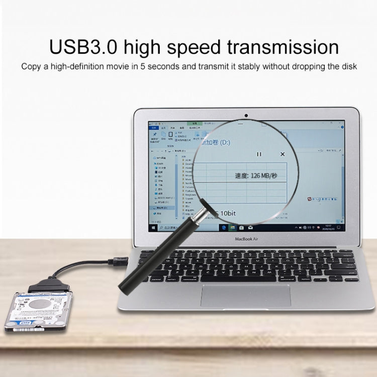 USB 3.0 auf SATA 6G USB Easy Drive-Kabel, Kabellänge: 15 cm