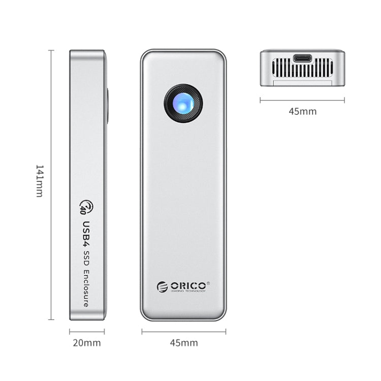 ORICO OUM2-U4-GY-BP 40Gbps M.2 SSD Enclosure with Type-C+USB Cable