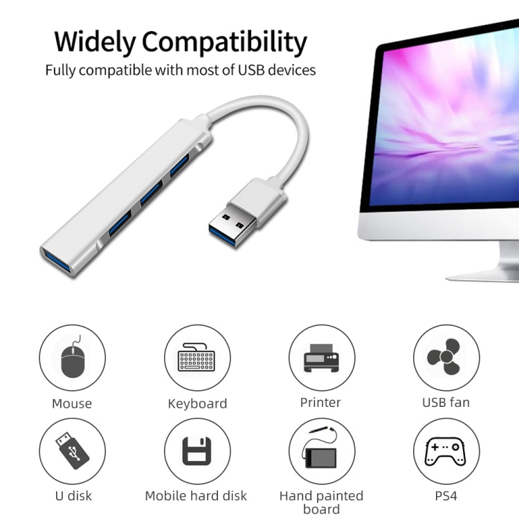 A809 USB 3.0 x 1 + USB 2.0 x 3 to USB 3.0 Multi-function Splitter HUB Adapter My Store