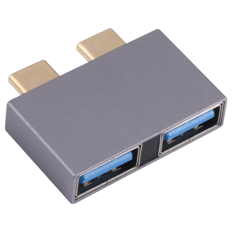 2 x USB Female to 2 x USB-C / Type-C Male Adapter