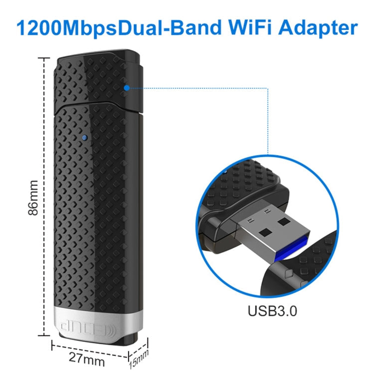 EDUP EP-AC1617 1200Mbps High Speed USB 3.0 WiFi Adapter Receiver Ethernet Adapter