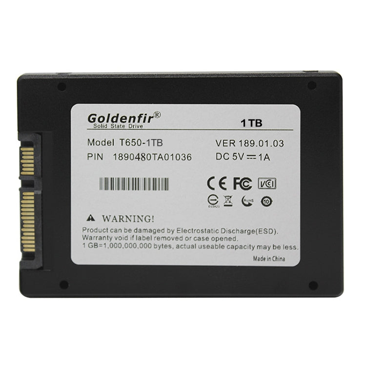 Goldenfir 2,5-Zoll-SATA-Solid-State-Laufwerk, Flash-Architektur: MLC, Kapazität: 1 TB