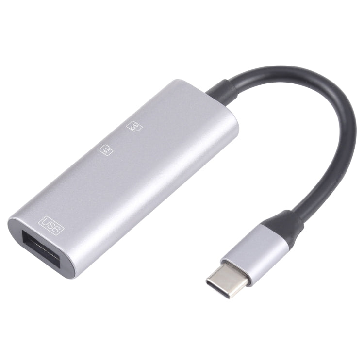 Адаптер NK-3040 3 в 1 USB-C / Type-C Male на USB Female + слоты для карт SD / TF, устройство для чтения карт SD / TF