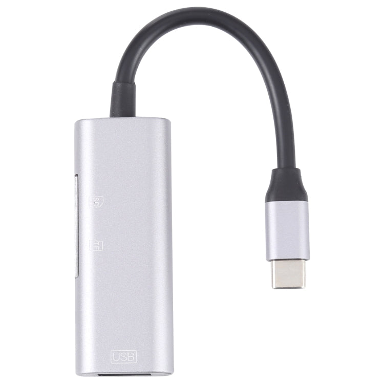 NK-3040 3 in 1 USB-C / Type-C Male to USB Female + SD / TF Card Slots Adapter SD / TF Card Reader My Store