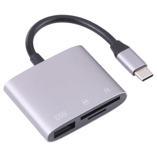 NK-3041 3 in 1 USB-C / Type-C Male to USB Female + SD / TF Card Slots OTG Adapter SD / TF Card Reader My Store