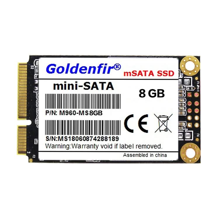 Goldenfir 1.8 inch Mini SATA Solid State Drive, Flash Architecture: TLC, Capacity: 8GB My Store