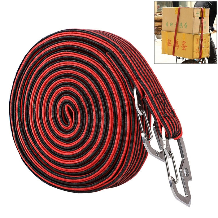 4m Elastic Strapping Rope Packing Tape for Bicycle Motorcycle Back Seat with Hook My Store