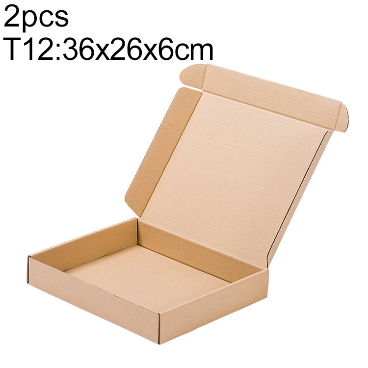 2pcs Kraft Paper Shipping Box Packaging Box, Size: T12, 36x26x6cm My Store