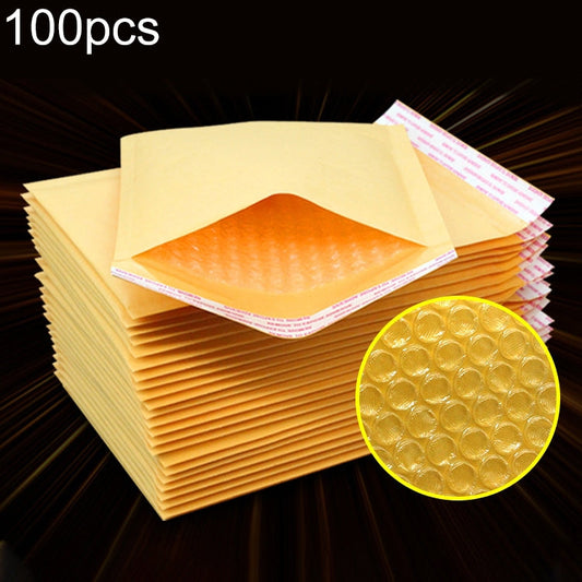 100pcs Kraft Paper Envelope Bag Express Bubble Bag Packaging Bag, Size: 15x18+4cm