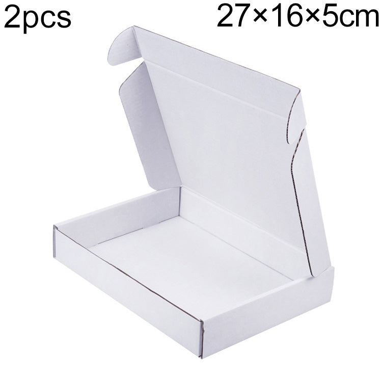 2pcs Shipping Box Clothing Packaging Box, Color: White, Size: 27x16x5cm My Store