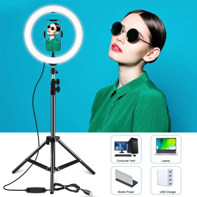 PULUZ 10.2 inch 26cm LED Ring Light  + 1.1m Tripod Mount Selfie Beauty Vlogging Video Light  Live Broadcast Kits My Store