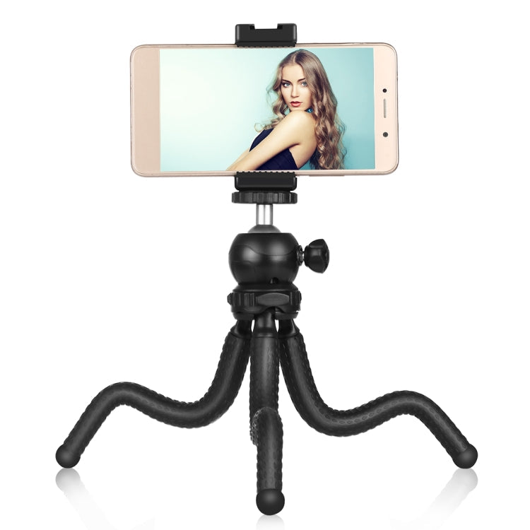 PULUZ Mini Octopus Flexible Tripod Holder with Ball Head & Phone Clamp + Tripod Mount Adapter & Long Screw for SLR Cameras, GoPro, Cellphone, Size: 25cmx4.5cm My Store