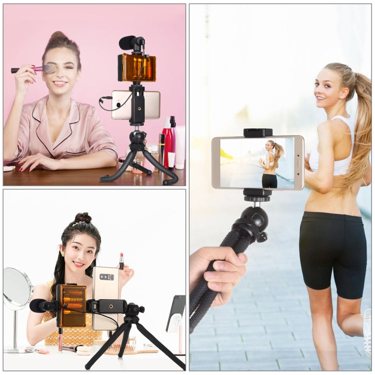 PULUZ Mini Octopus Flexible Tripod Holder with Ball Head & Phone Clamp + Tripod Mount Adapter & Long Screw for SLR Cameras, GoPro, Cellphone, Size: 25cmx4.5cm My Store