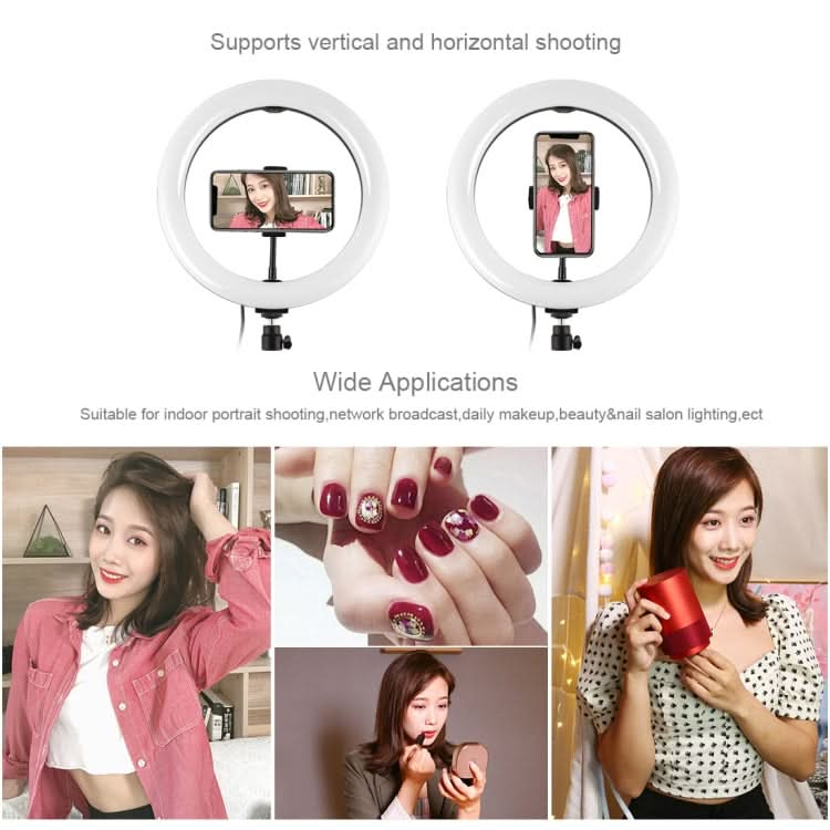 PULUZ 10.2 inch 26cm Ring Light + 1.1m Tripod Mount USB 3 Modes Dimmable Dual Color Temperature LED Curved Diffuse Light Vlogging Selfie Photography Video Lights with Phone Clamp & Selfie Remote Control My Store