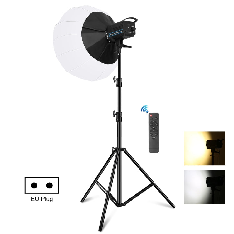 PULUZ 220V 150W 3200K-5600K Studio Video Light + 2.8m Light Holder + 65cm Foldable Lantern Softbox Photography Kit