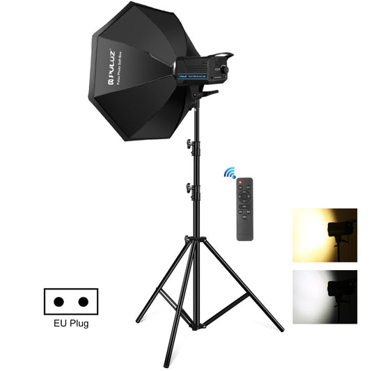 PULUZ 150W 3200K-5600K Photo Studio Strobe Flash Light Kit with Softbox Reflector & Tripod