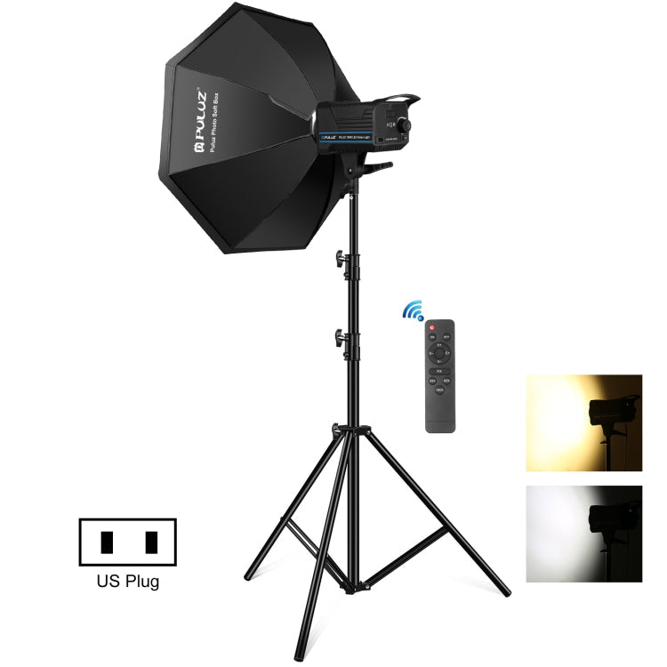 PULUZ 150W 3200K-5600K Photo Studio Strobe Flash Light Kit with Softbox Reflector & Tripod