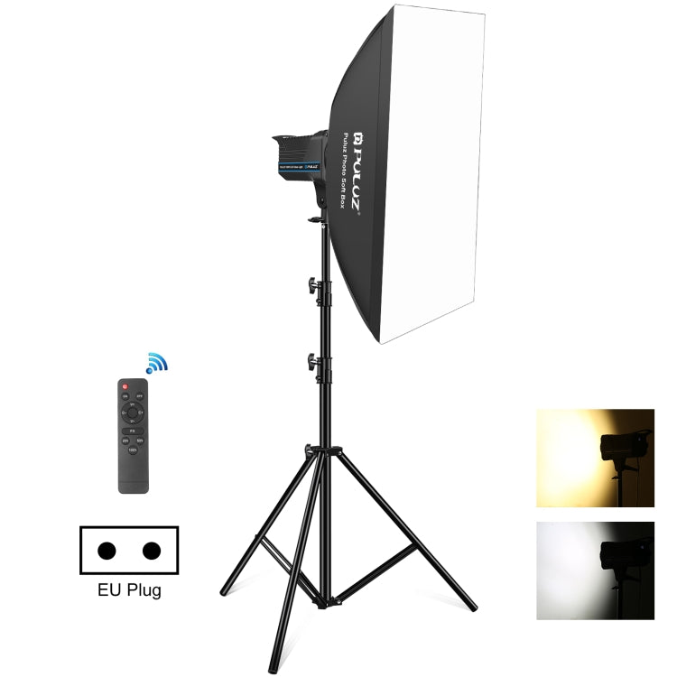 PULUZ 150W 3200K-5600K Photo Studio Strobe Flash Light Kit with Softbox Reflector & Tripod