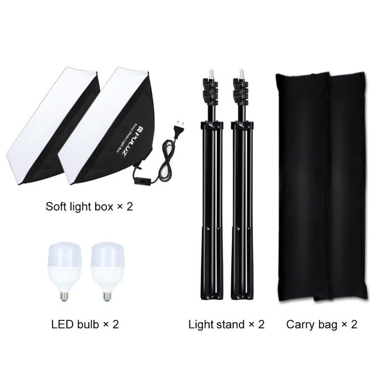 PULUZ Softbox Lighting Kit 2 PCS 50x70cm Professional Photo Studio Photography Light Equipment with 2 x E27 Socket Bulb Photography Lighting Kit