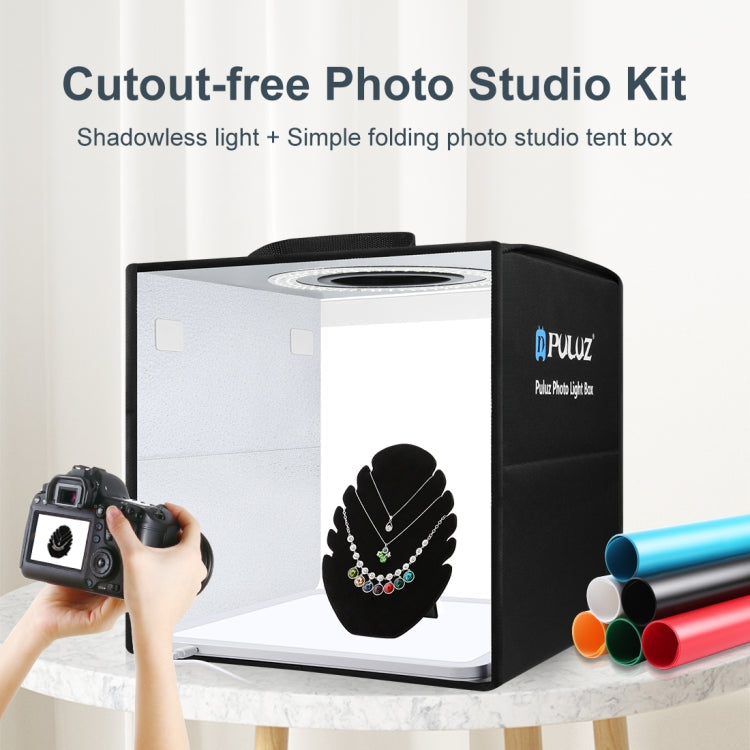 PULUZ 30cm Folding Ring Light Photo Lighting Studio Shooting Tent Box with Shadowless Light Panel My Store