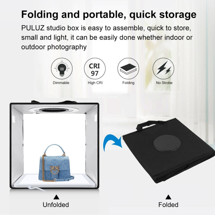 PULUZ 30cm Folding Ring Light Photo Lighting Studio Shooting Tent Box with Shadowless Light Panel My Store