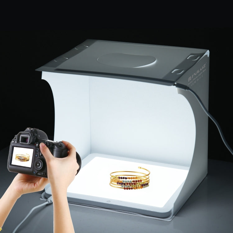 PULUZ 30 cm klappbare Ringlichttafel, Fotobeleuchtung, Studio-Shooting-Zeltbox, Kit-Box mit schattenfreiem Lichtpanel